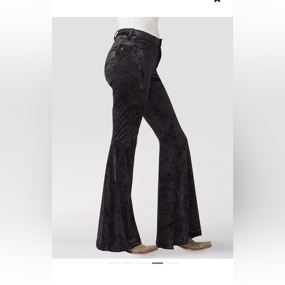 Velvet Wrangler Black Velvet Women's Flare Pants